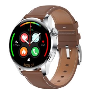 M103 1.35 inch IPS Color Screen IP67 Waterproof Smart Watch, Support Sleep Monitoring / Heart Rate Monitoring / Bluetooth Call / Music Playback, Style: Leather Strap, Leather Strap(Brown), Leather Strap(Black)