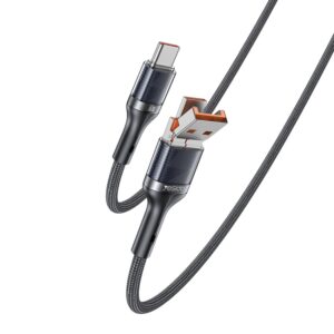 Yesido CA165C 60W USB + USB-C / Type-C to USB-C / Type-C 2 in 1 Fast Charging Data Cable, CA165C