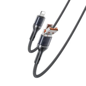 Yesido CA165L 27W USB + USB-C / Type-C to 8 Pin 2 in 1 Fast Charging Data Cable, CA165L