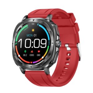 ET492 1.43 inch AMOLED Screen Silicone Strap Smart Watch Supports ECG/Blood Sugar Monitoring