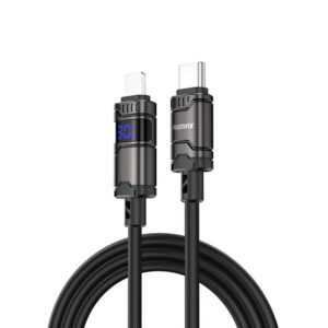 REMAX C01-CL 30W Type-C to 8 Pin Nylon Braided Data Cable, Length: 1.2m, Type-C to 8 Pin