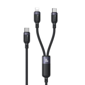 Yesido CA90 100W USB-C / Type-C to 8 Pin, Type-C 2 in 1 Charging Cable, CA90