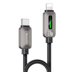 Yesido CA199 27W Type-C to 8 Pin Streamer Light Data Cable, Length: 1.2m