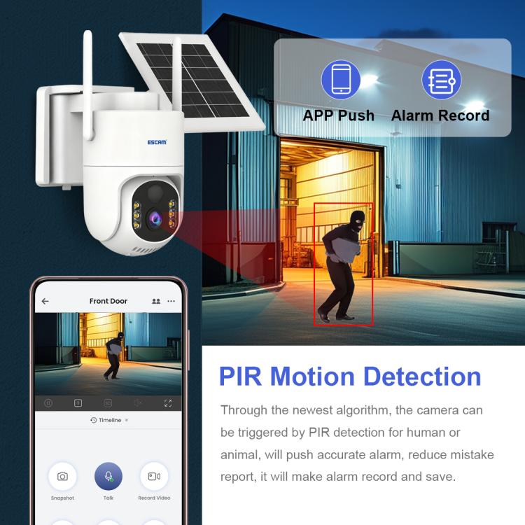 ESCAM QFS71 4G 3MP IP66 Wireless Security Camera System with Solar Panel, European Version, American Version - Image 11