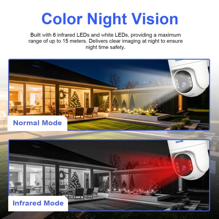 ESCAM QFS71 4G 3MP IP66 Wireless Security Camera System with Solar Panel, European Version, American Version - Image 12