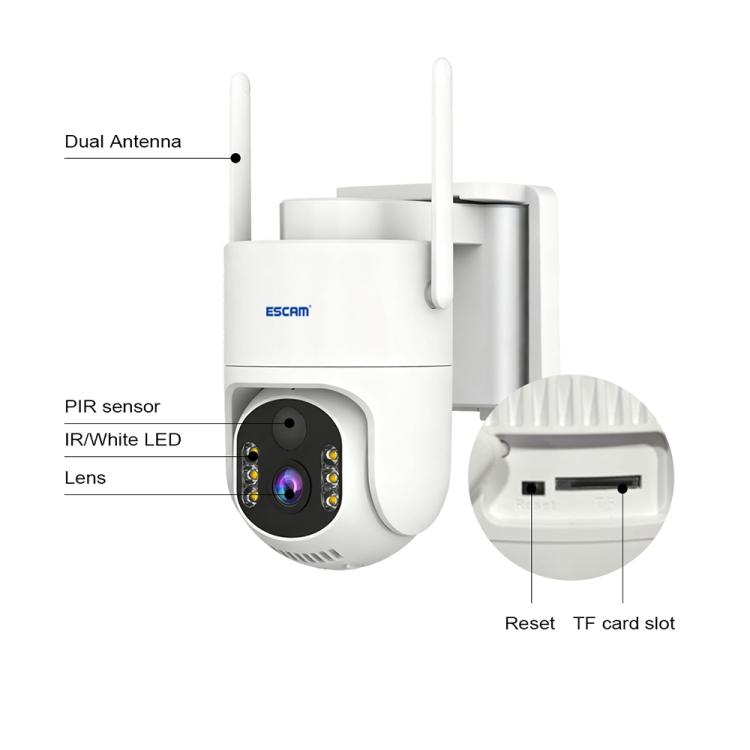 ESCAM QFS71 4G 3MP IP66 Wireless Security Camera System with Solar Panel, European Version, American Version - Image 5