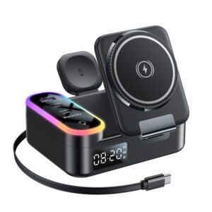 Yesido DS38 65W 8-in-1 Magnetic Wireless Charging Station with Telescopic Cord, DS38