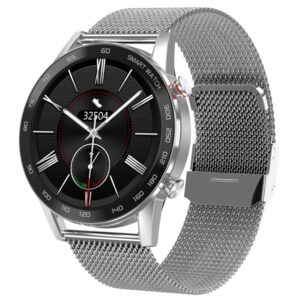 1.3 inch Touch Screen Dual-mode Bluetooth Smart Watch, Support Sleep Monitor / Heart Rate Monitor / Blood Pressure Monitoring, Black Milanese Strap, Silver Milanese Strap