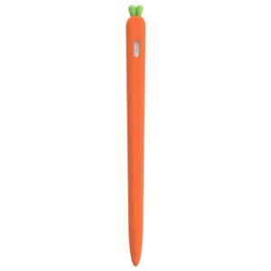 LOVE MEI For Apple Pencil 2 Carrot Shape Stylus Pen Silicone Protective Case Cover, For Apple Pencil 2