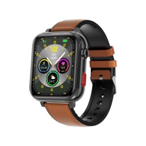 G18 1.83 inch Color Screen Smart Watch Leather Strap, Support Noninvasive Blood Sugar / Uric Acid