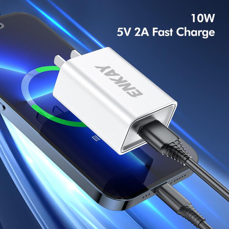 ENKAY 10W USB Wall Charger 5V 2A Power Adapter, EU Plug, US Plug - Image 2