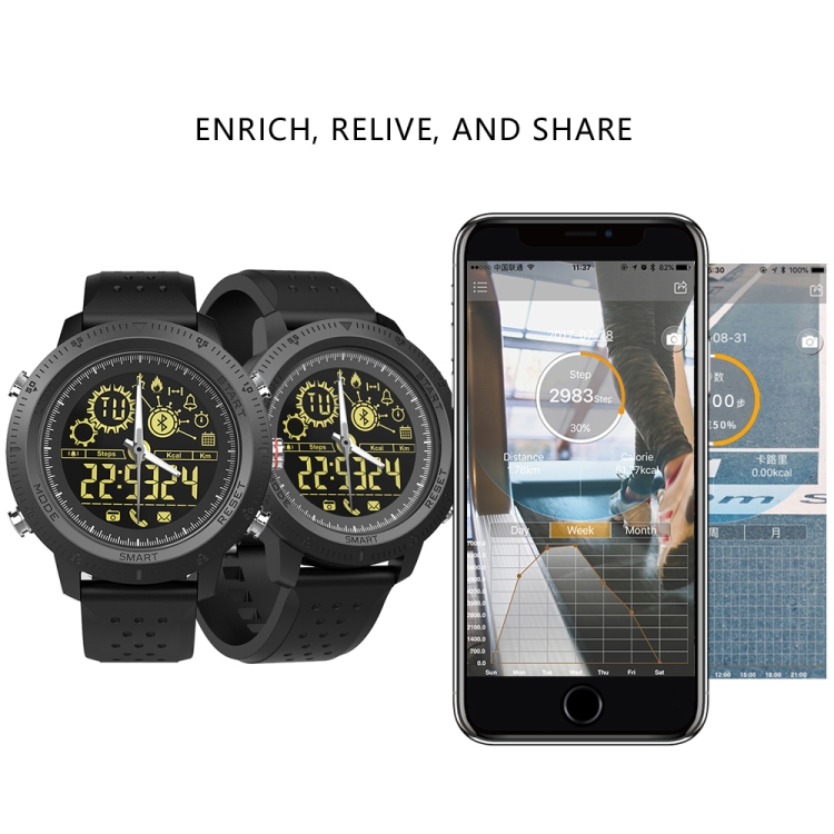 NX02 Sport Smartwatch IP67 Waterproof Support Tracker Calories Pedometer Smartwatch Stopwatch Call SMS Reminder - Image 10