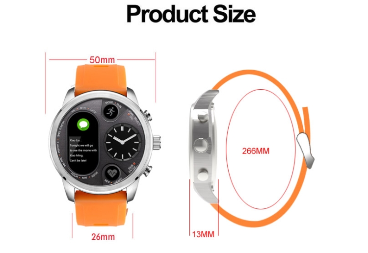 T3 Dual Display Smart Watch For Men IP68 Waterproof Fitness Bracelet 15 Days Standby Business Smartwatch Activity Tracker, Black, Gray, Blue, Orange, Dark Brown - Image 12