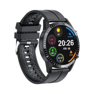 I9 1.5 Inch Heart Rate/Blood Pressure/Blood Oxygen Monitoring Watch, Color: Silver Steel, Black, Red, Orange, Green, Black Leather, Brown Leather, Black Steel, Silver Steel
