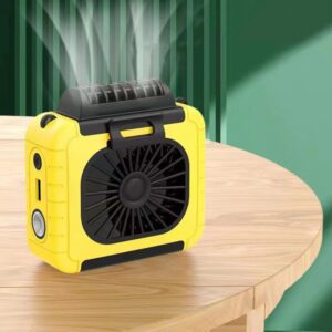 Outdoor Waist-Mounted Lighting Fan Multifunctional Bracket Hanging Neck Fan, F006 (Yellow), F006 (Grass Green), F006 (Orange), F006 (Blue), F006, F006 (Pink)