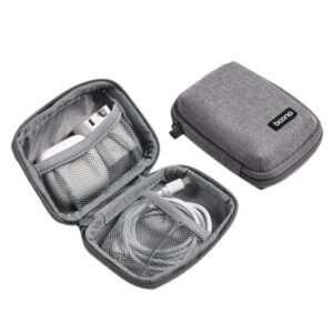 Baona BN-G020 Headphone Cable Pouch USB Flash Drive Charger Protective Case Laptop Power Adapter Organizer, Large Gray, Large Black, Small Square Gray, Small Square Black