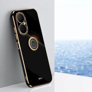 XINLI Straight Edge 6D Electroplate TPU Phone Case with Ring Holder, For Huawei Enjoy 80, For Huawei Mate 70 Pro / 70 Pro+, For Huawei Mate 70, For Huawei Nova 11 SE, For Huawei nova 12 Pro, For Huawei nova 12