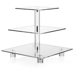 YX063 3 Tier Acrylic Square Cupcake Stand