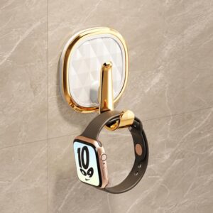No Drill Light Luxury Plastic Adhesive Hooks Traceless Heavy-Duty Clothes Hook, 1PC