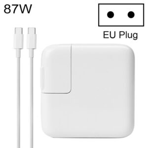 87W Type-C Power Adapter Portable Charger with 1.8m Type-C Charging Cable, EU Plug, 87W EU Plug