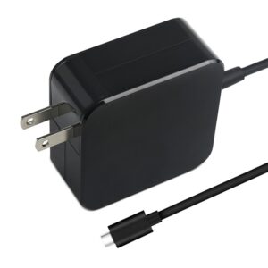 65W USB-C / Type-C Power Adapter Portable Charger for Laptops with Type-C Charging Cable, US Plug