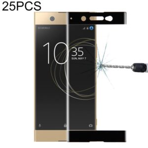 25 PCS For Sony Xperia XA1 Ultra 0.33mm 9H Surface Hardness 3D Curved Full Screen Tempered Glass Screen Protector, For Sony Xperia XA1 Ultra