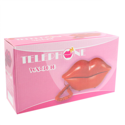 Sexy Red Hot lips Shape Wire Corded Telephone(Red) - Image 6