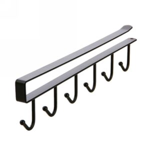 2 PCS Hooks Storage Rack Cup Towel Hanging Holder Bathroom Kitchen Cabinet Organizer