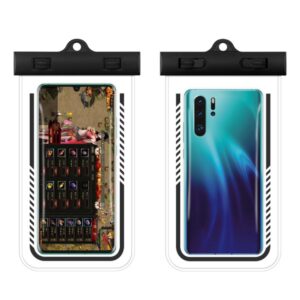 2PCS Diving Swimming Transparent TPU Mobile Phone Waterproof Case, Black, Light Blue, Rose Red, Orange, Tender Green