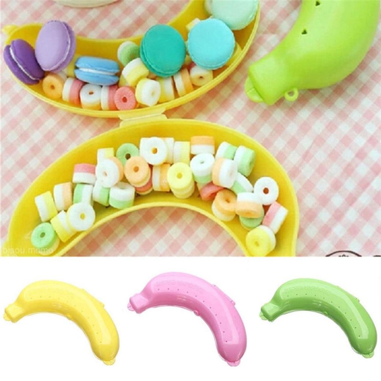 2 PCS Cute 3 Colors Fruit Banana Protector Box Lunch Container Storage Box for Kids - Image 6