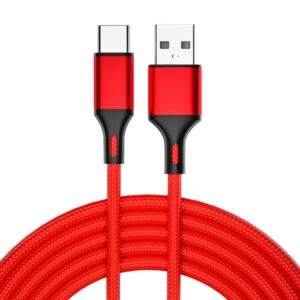 4 PCS 2.4A USB-C / Type-C to USB Braided Fast Charging Sync Data Cable, Length:, 0.25m (Red), 0.25m (Blue), 0.25m (Black), 0.25m (Silver), 1m (Red), 1m (Blue), 1m (Black), 1m (Silver), 1.5m (Red), 1.5m (Blue), 1.5m (Black), 1.5m (Silver), 2m (Red)...