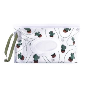 Baby EVA Wet Wipes Bag Portable Flip Removable Sanitary Wet Wipes Bag, Cactus, Red Flower, Feather, Triangle, Crown, Shell, Style 3, Dot, Black And Grey Stripe, Floating Object, Gear, Cat Claw, Geometric Figure, Space, Whale, Orange Space, Big Round Ba...