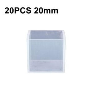 Crystal Drop Glue Square Silica Gel Mold DIY Handmade Jewelry Decoration Model, 20 PCS 20mm, 20 PCS 25mm, 10 PCS 35mm, 4 PCS 40mm, 4 PCS 50mm, 4 PCS 65mm