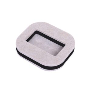 5 PCS Computer Seat Pulley Holder Chair Roller Non-slip Pad, Square Bean-colored Felt Bottom, Square Brown Felt Bottom, Round Bean Color Plastic Bottom, Round Black Plastic Bottom
