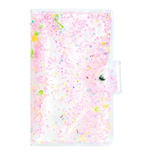 CAIUL 3 Inch PVC Photo Album Large Capacity Collection Commemorative Book, Purple Stream Sand, Pink Stream Sand, Blue Stream Sand, Golden Stars, Cute Daisy