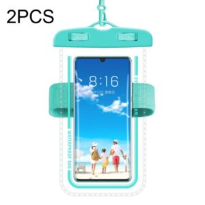 2 PCS Armband Style Transparent Waterproof Cell Phone Case Swimming Cell Phone Bag, Armband Macaron Blue, Armband Macaron Red, Armband Black, Armband Green, Armband Gray Blue
