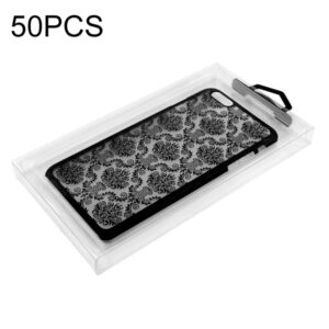 50 PCS No Printing Full Transparent PVC Phone Case Packaging Box,Size:, Small 4.7 Inch MINI, Large 5.8-6.7 Inch