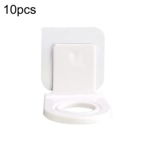 10pcs Toilet Shampoo Shower Gel Hanging Shelf No-Punch Bathroom Shelves, Transparent Patch Model, Silver Drawing Patch Model