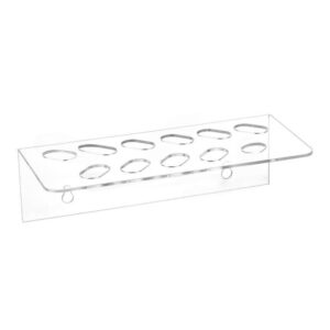 11-Hole Acrylic Wall-Mounted Scissor Barber Tool Storage Display Stand, 1pc, 2pcs